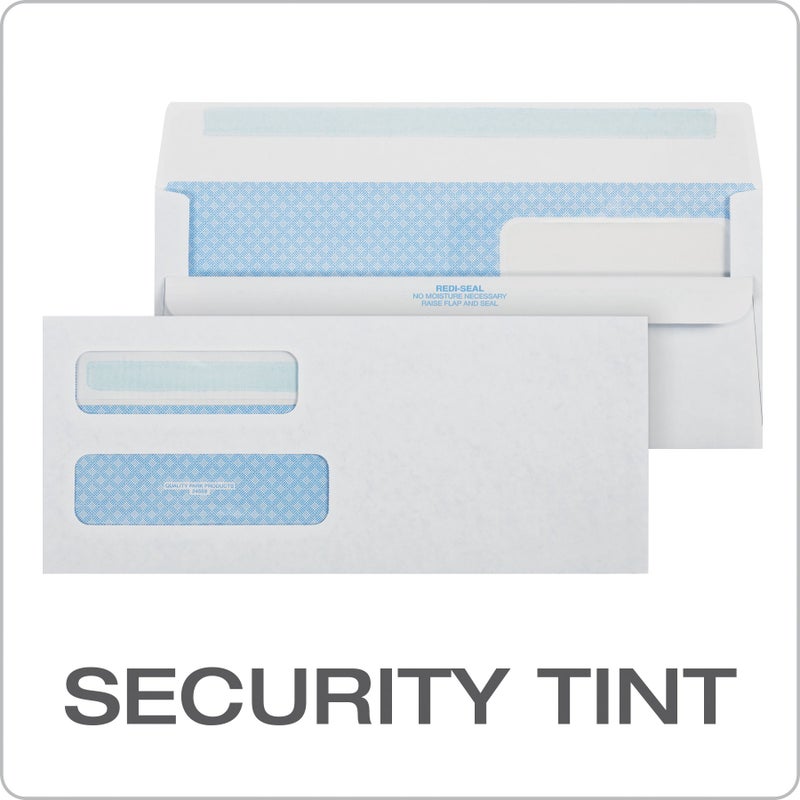 Quality Park #10 Double-Window Self-Seal Security Envelopes, For Business Statements, Invoices, 4-1/8" x 9-1/2", White, 24-lb, 500 Per Box (QUA24559) (24559) - Image 5